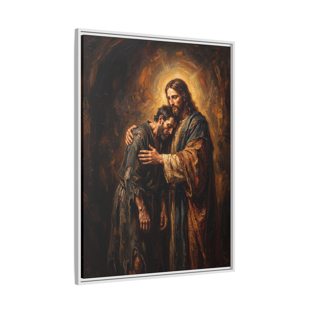 The Embrace of Christ – Framed Canvas
