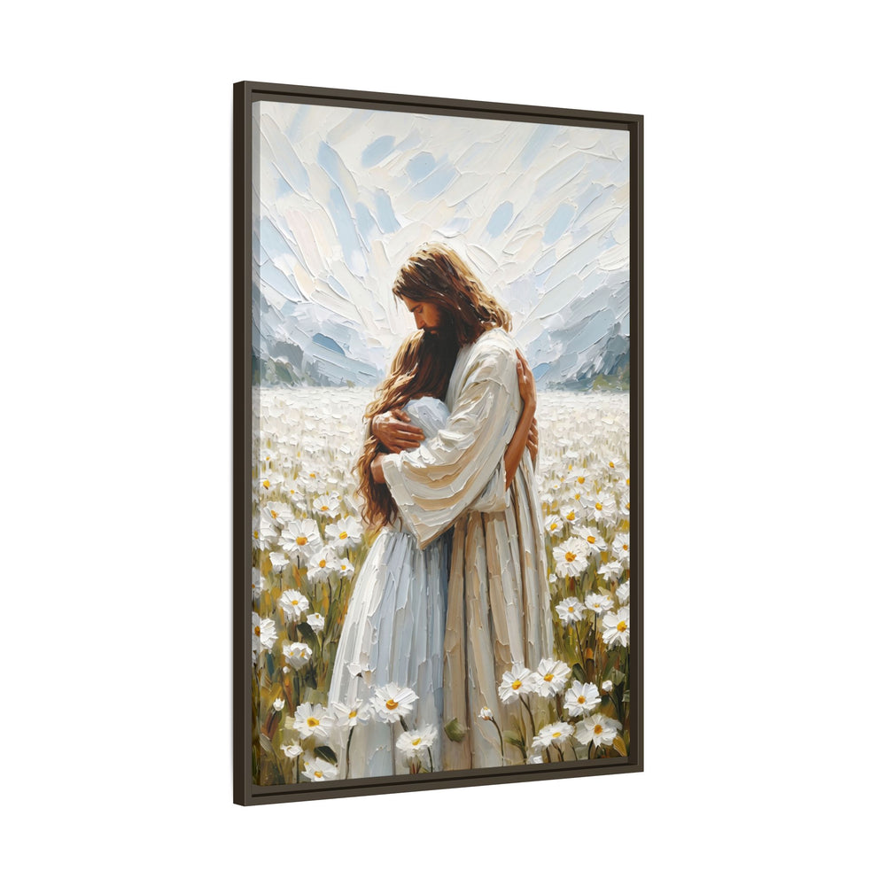 Held by Jesus – Framed Canvas
