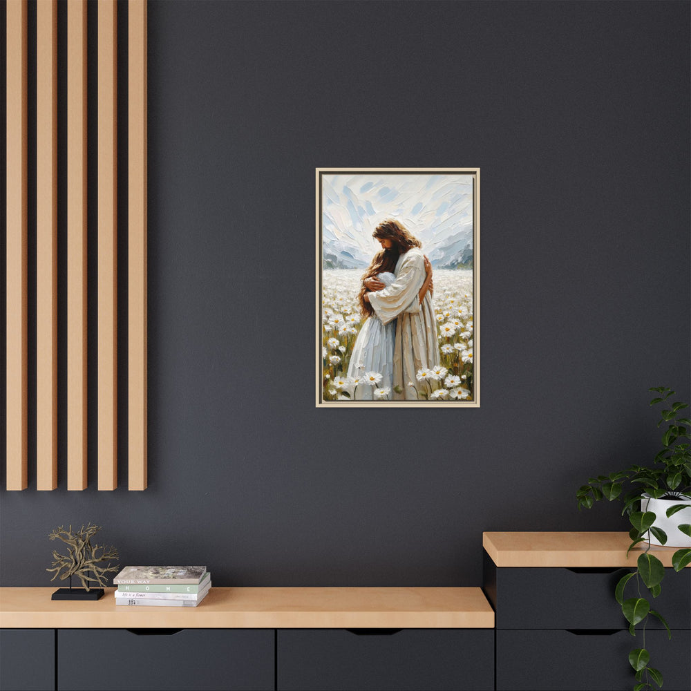 Held by Jesus – Framed Canvas
