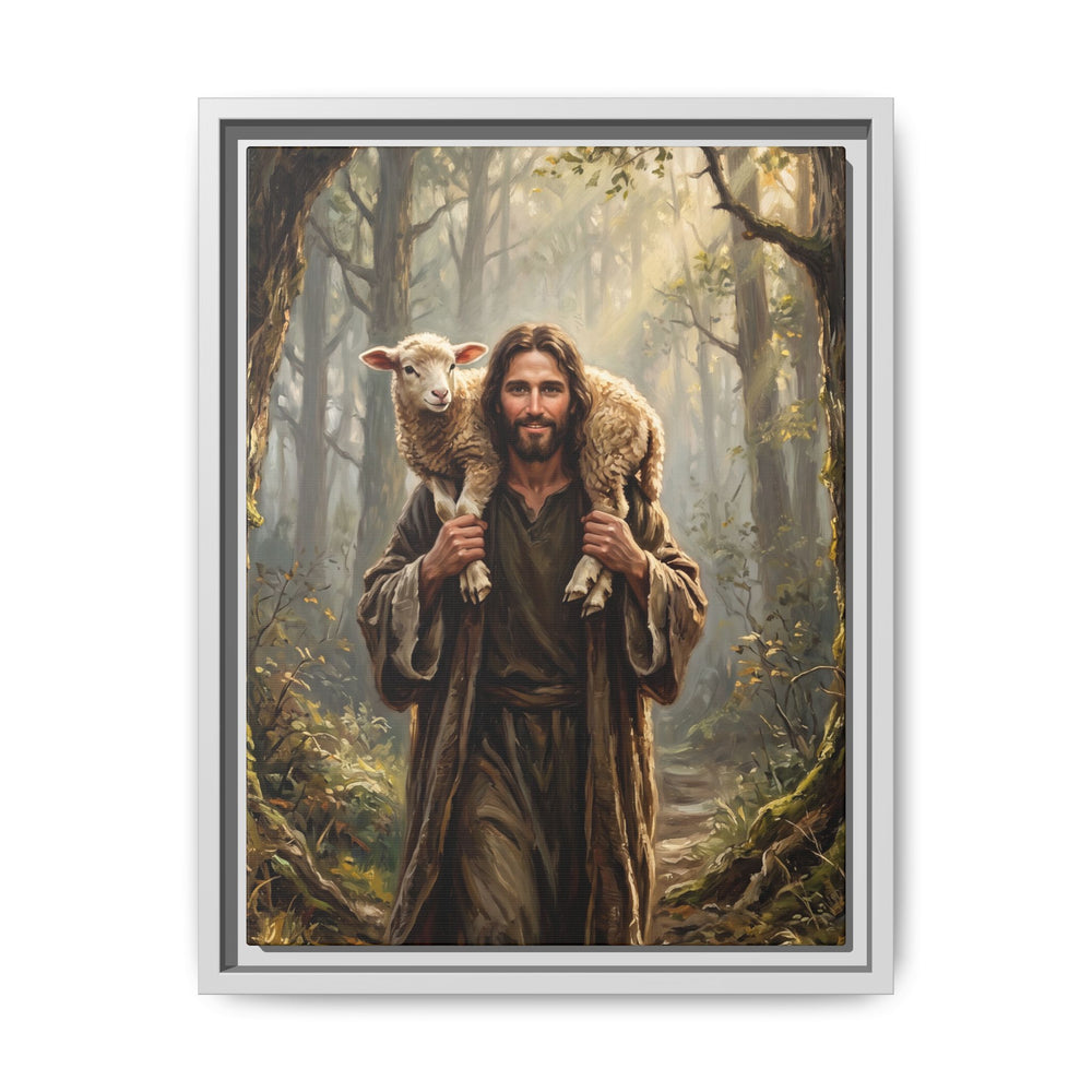 Jesus and the Child – Framed Canvas