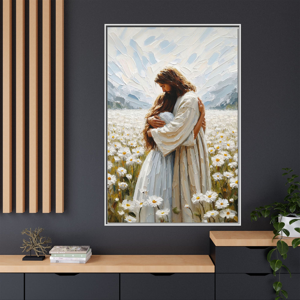 Held by Jesus – Framed Canvas