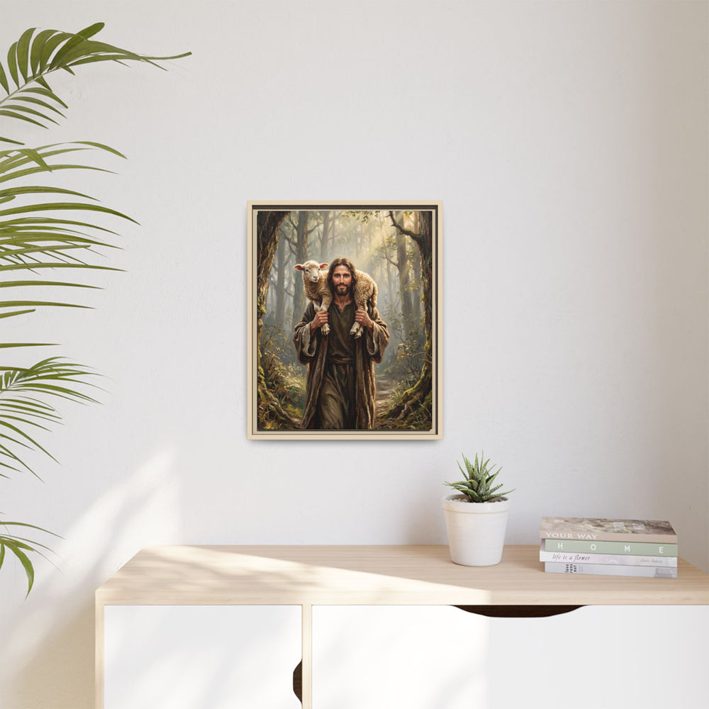 Jesus and the Child – Framed Canvas