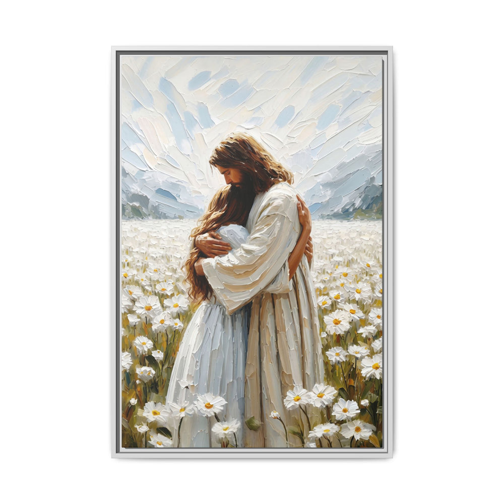 Held by Jesus – Framed Canvas