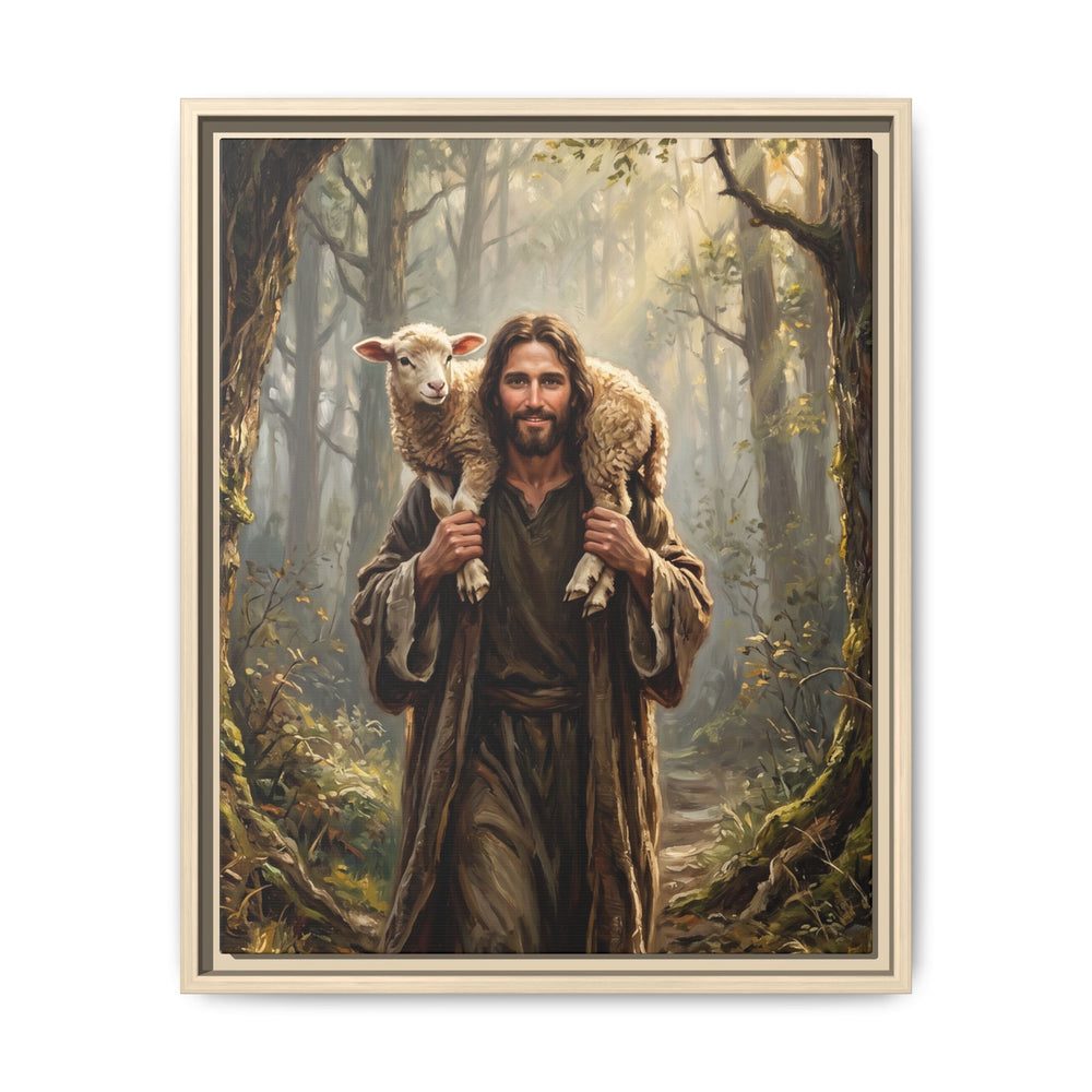 Jesus and the Child – Framed Canvas