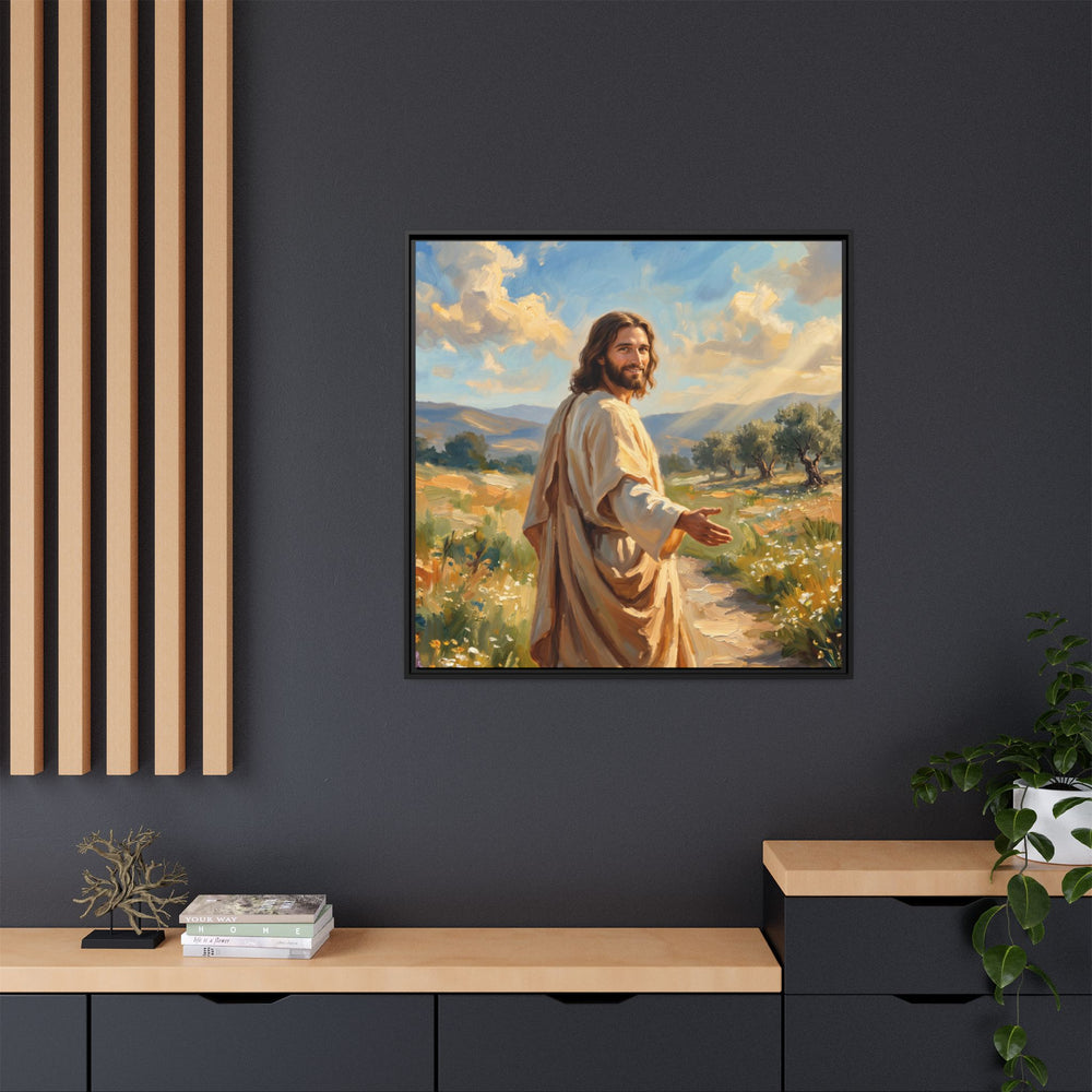 Running to Jesus – Framed Canvas
