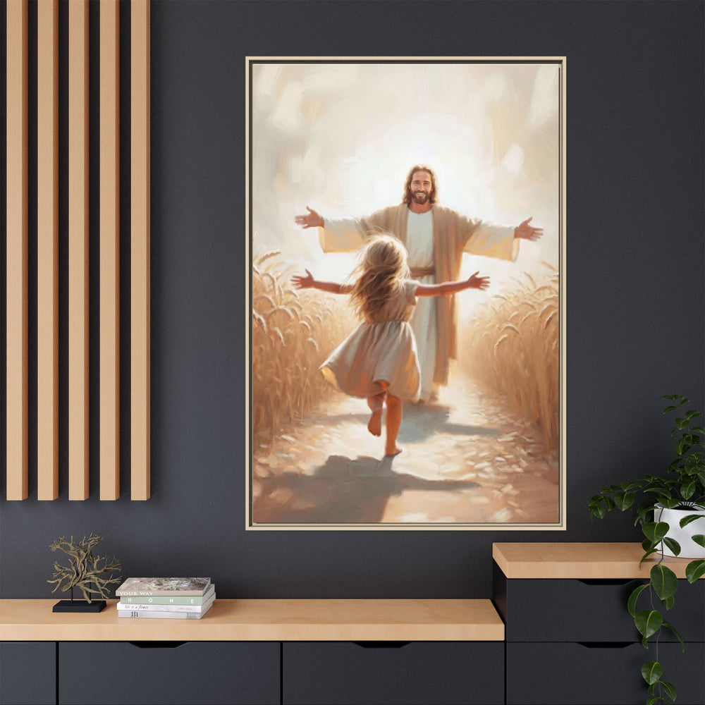 With Open Arms – Framed Canvas