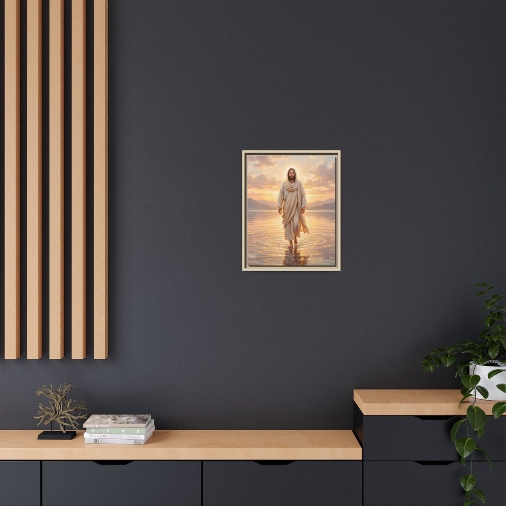 By the Shore at Dawn – Framed Canvas