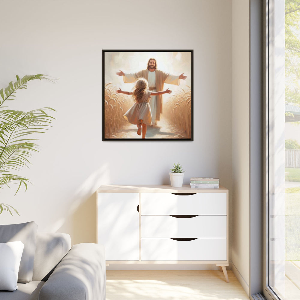 With Open Arms – Framed Canvas
