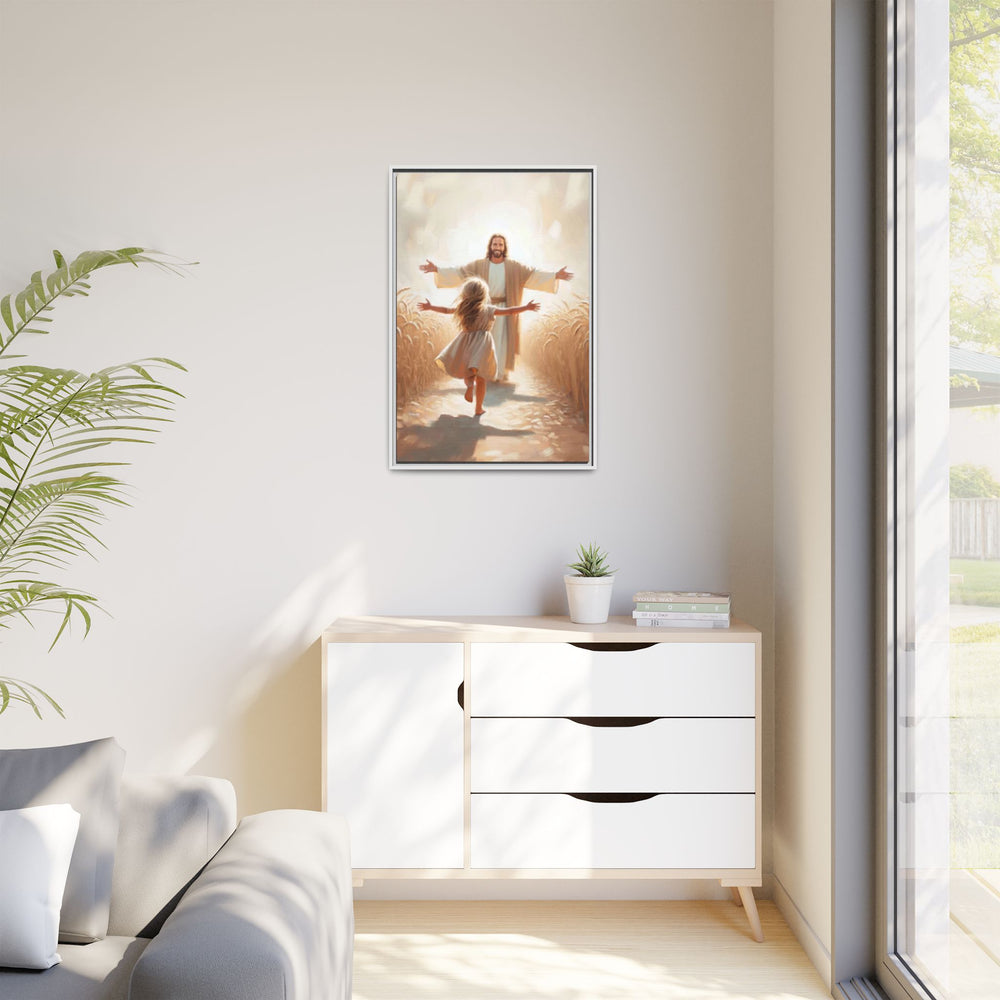 With Open Arms – Framed Canvas