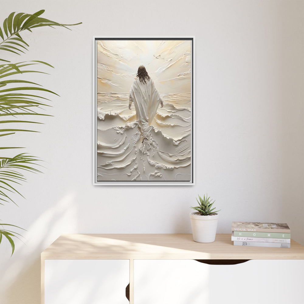 Christ Upon the Waves – Framed Canvas
