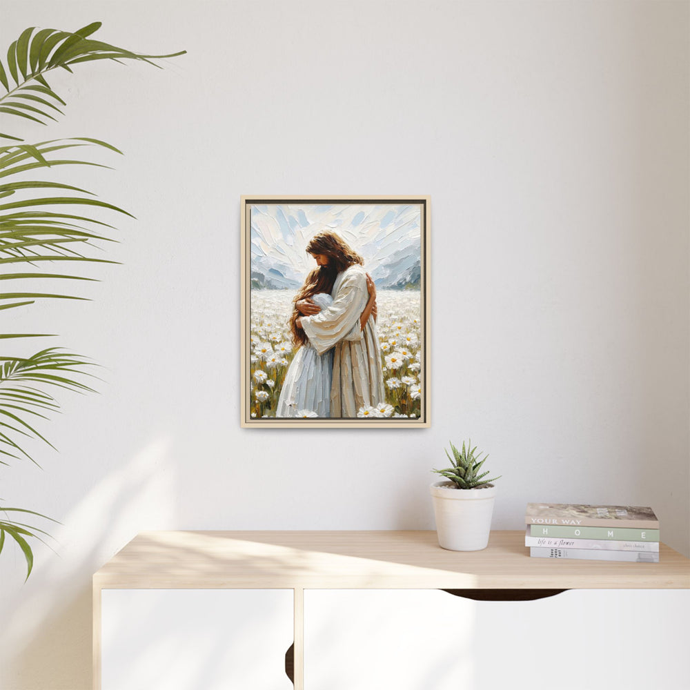Held by Jesus – Framed Canvas