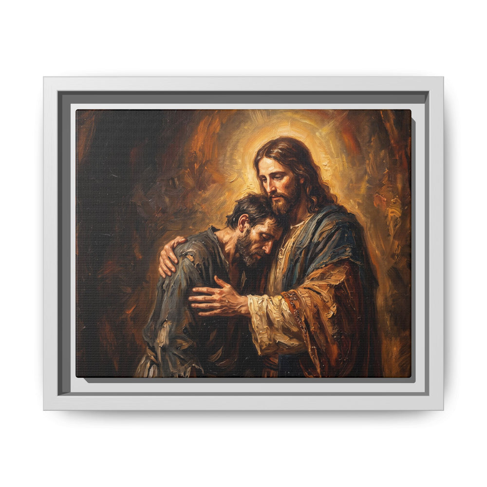 The Embrace of Christ – Framed Canvas