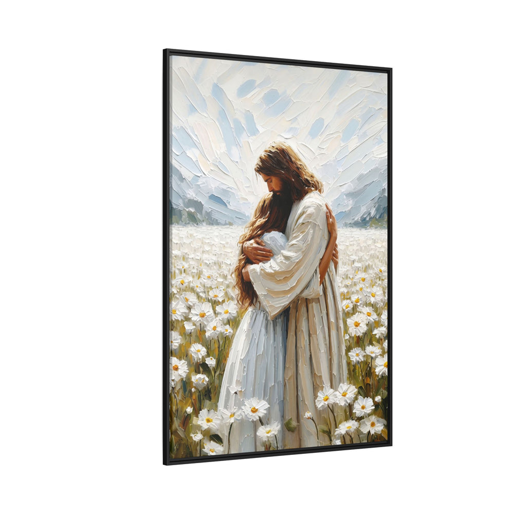 Held by Jesus – Framed Canvas