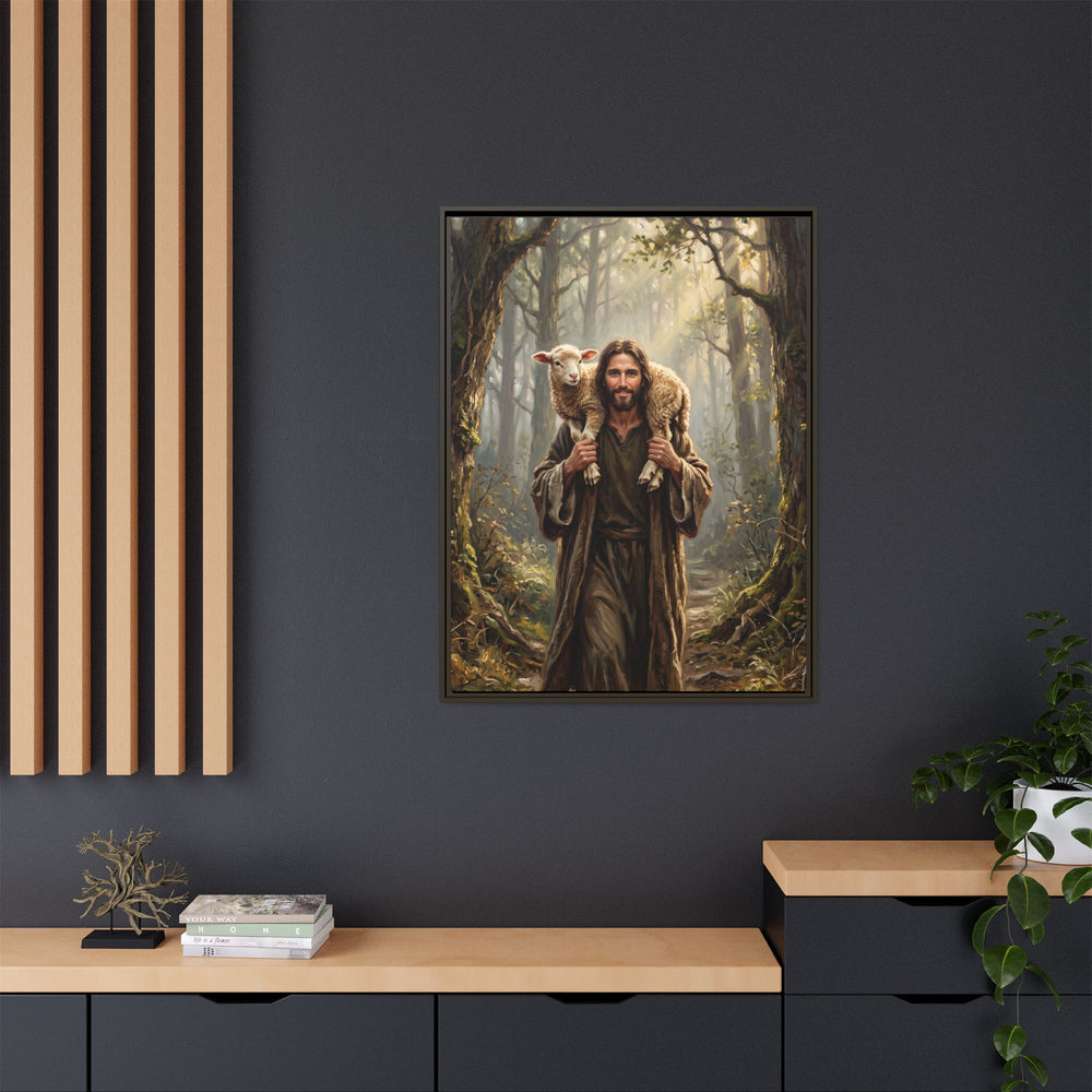 Jesus and the Child – Framed Canvas