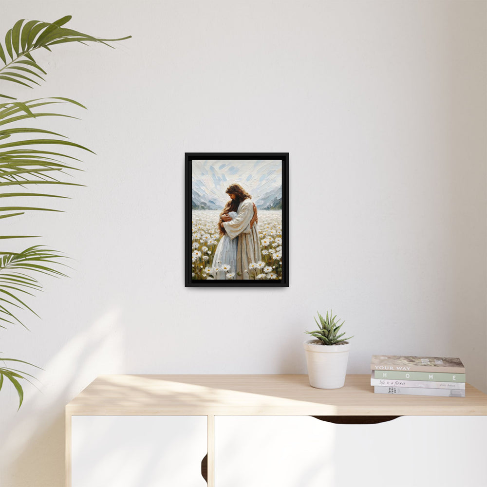 Held by Jesus – Framed Canvas