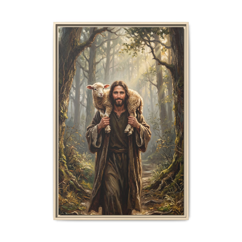 Jesus and the Child – Framed Canvas