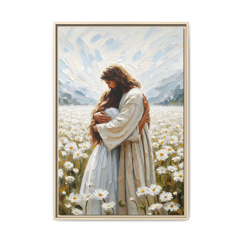 Held by Jesus – Framed Canvas