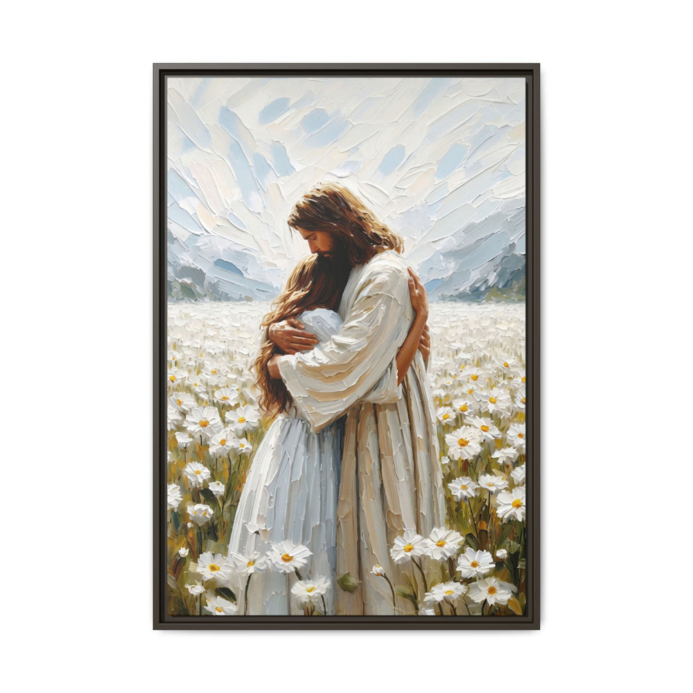 Held by Jesus – Framed Canvas