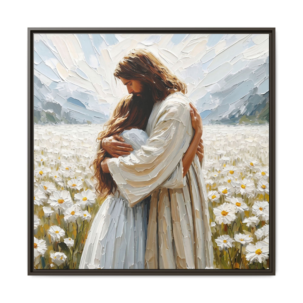 Held by Jesus – Framed Canvas
