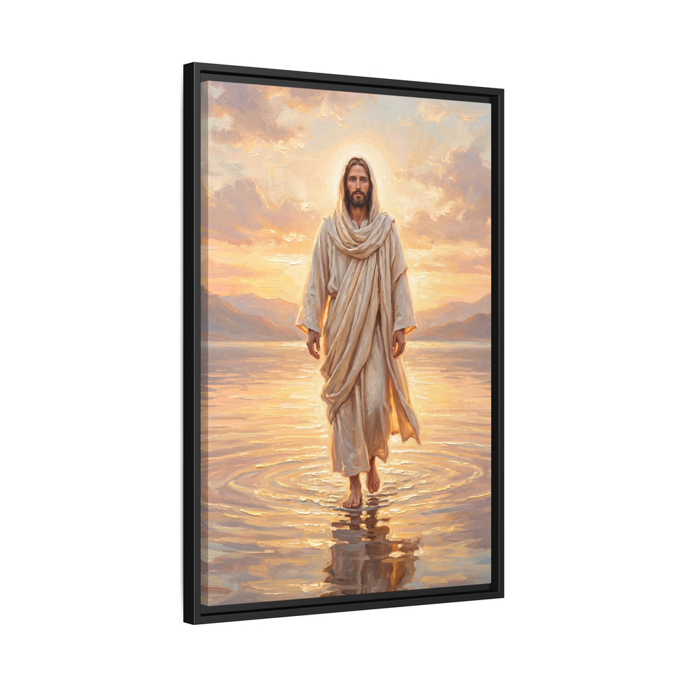 By the Shore at Dawn – Framed Canvas