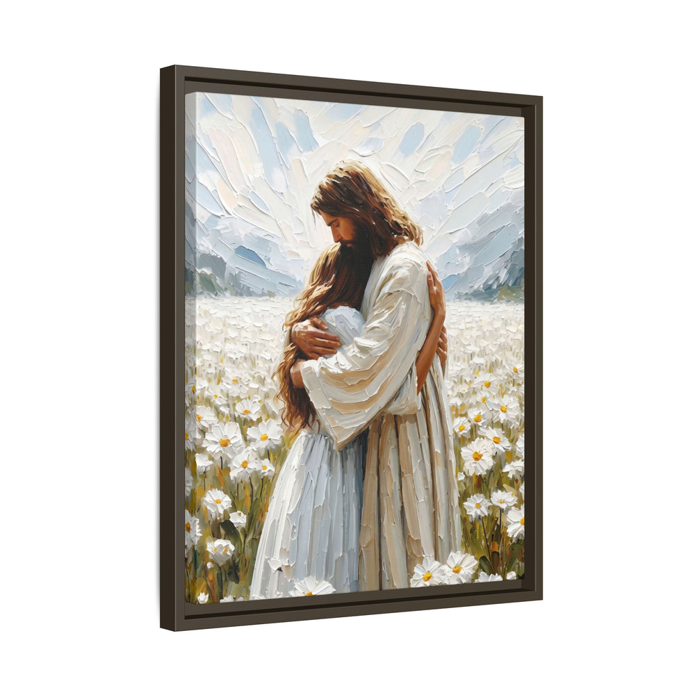 Held by Jesus – Framed Canvas