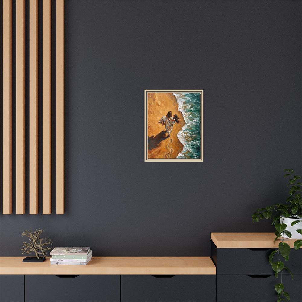 Carried in His Arms – Framed Canvas