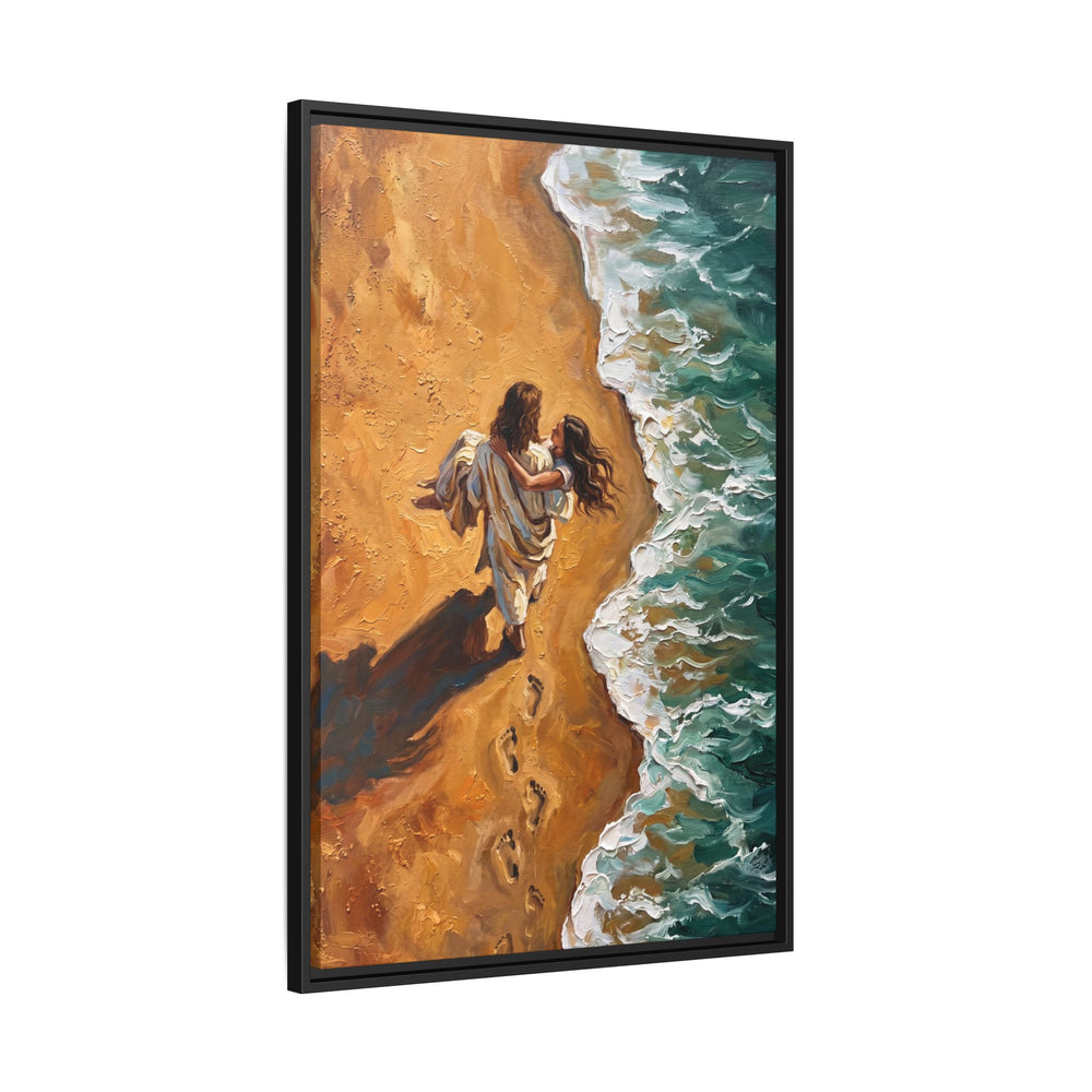 Carried in His Arms – Framed Canvas