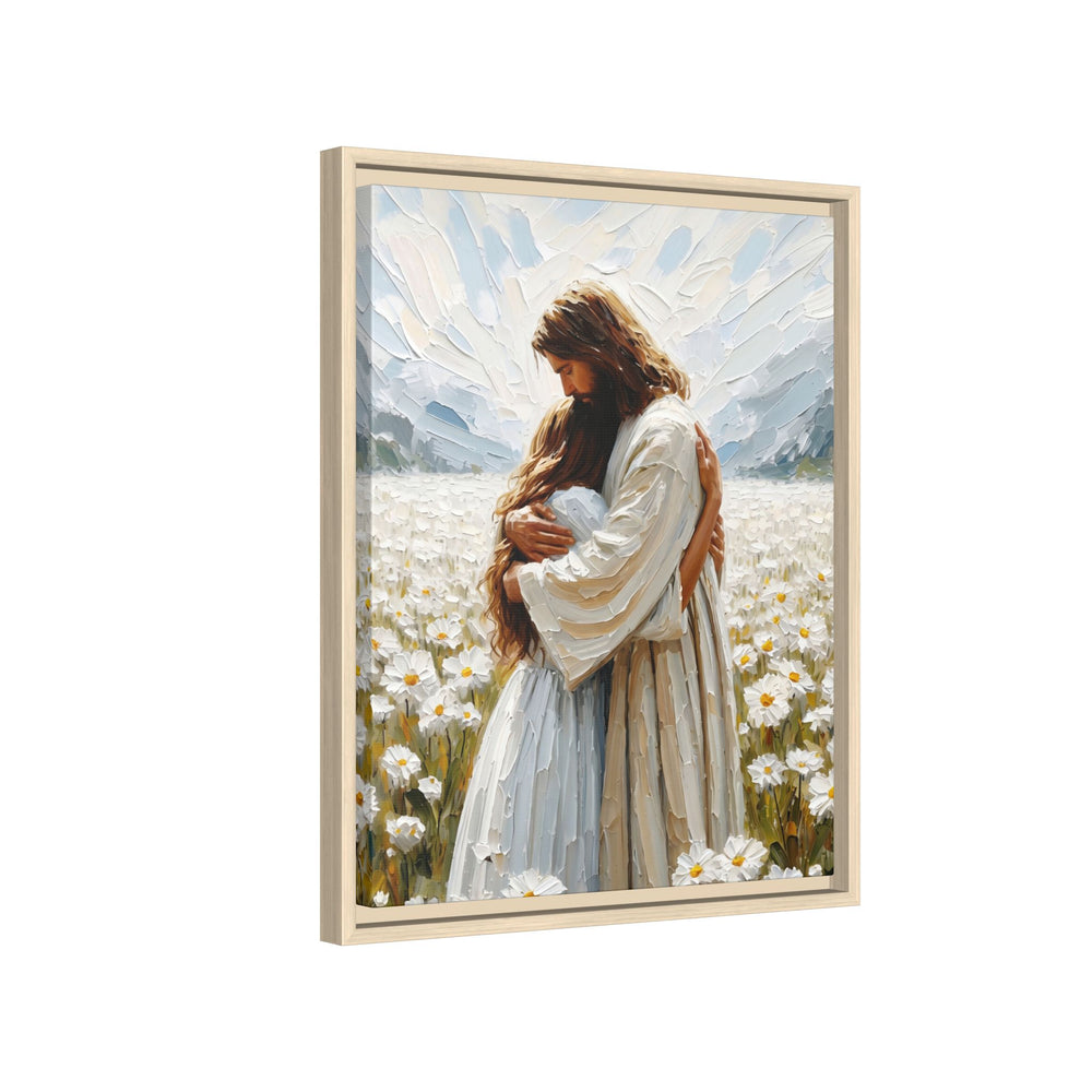 Held by Jesus – Framed Canvas