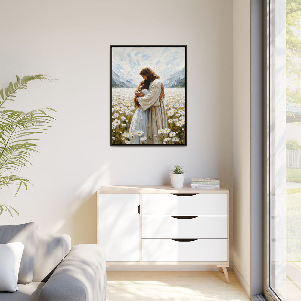 Held by Jesus – Framed Canvas