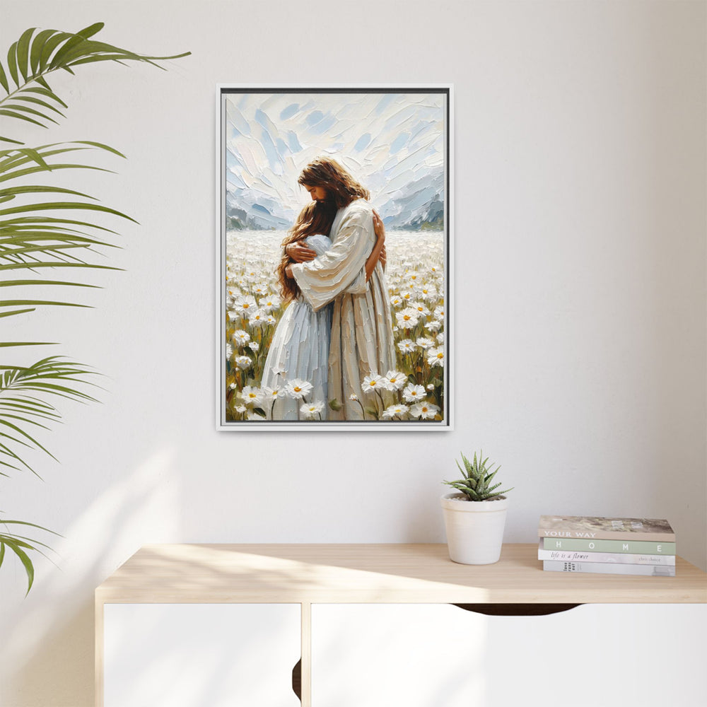 Held by Jesus – Framed Canvas