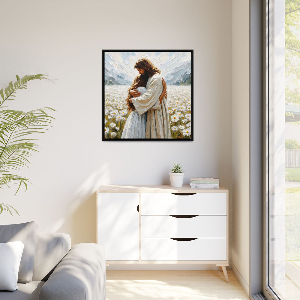 Held by Jesus – Framed Canvas