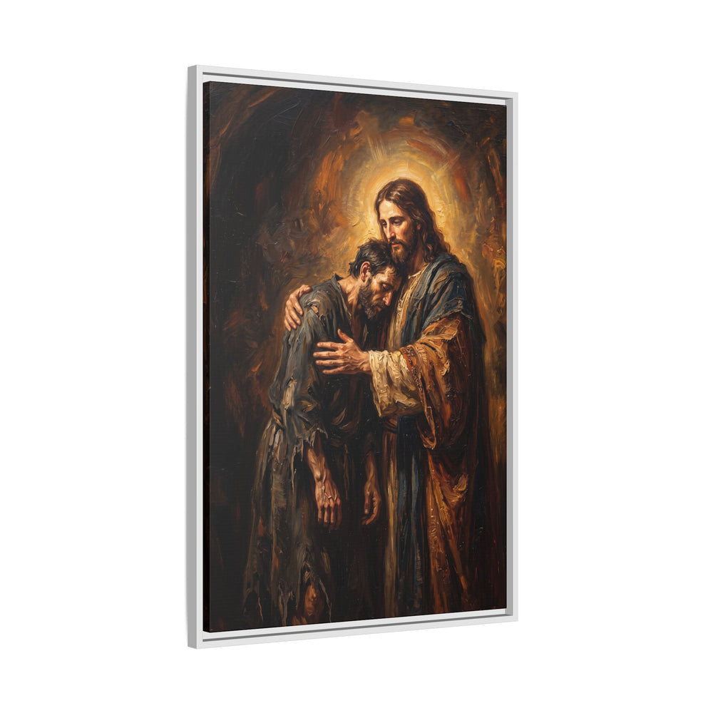 The Embrace of Christ – Framed Canvas