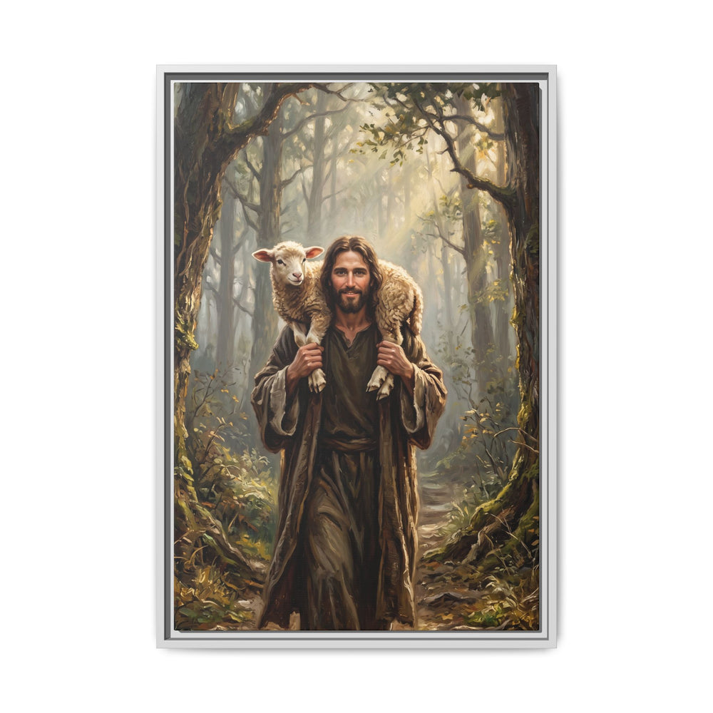 Jesus and the Child – Framed Canvas