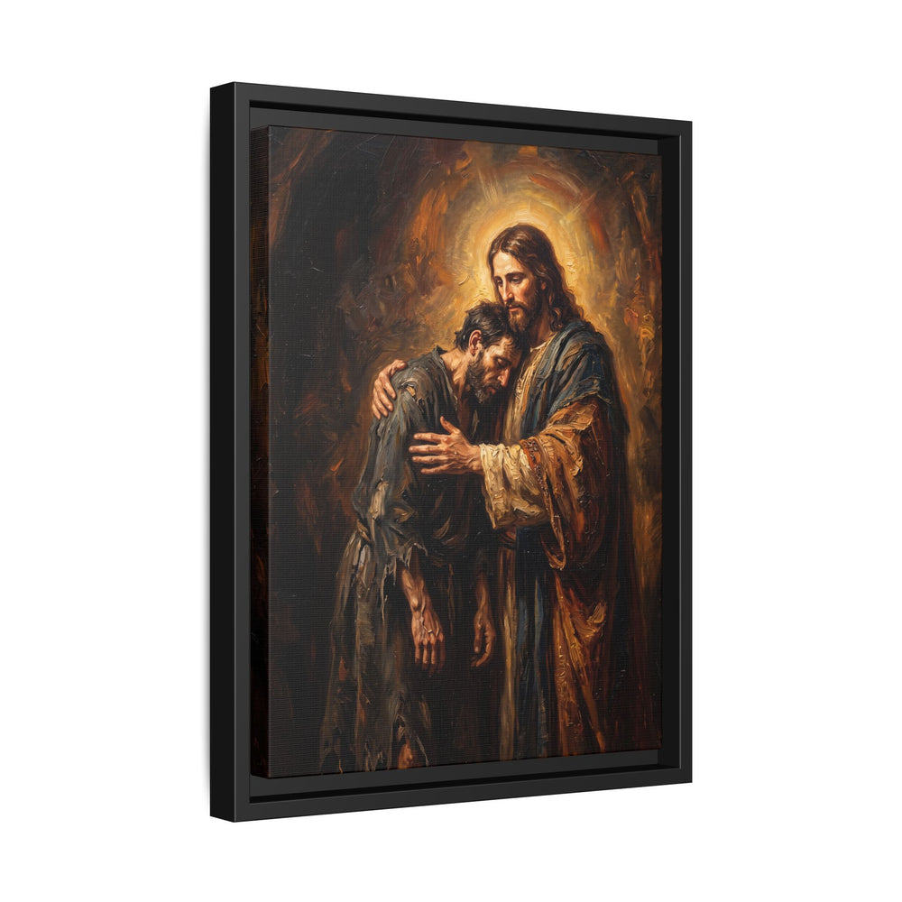 The Embrace of Christ – Framed Canvas