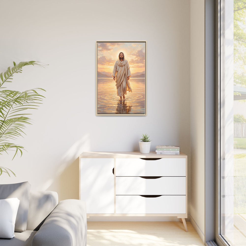 By the Shore at Dawn – Framed Canvas