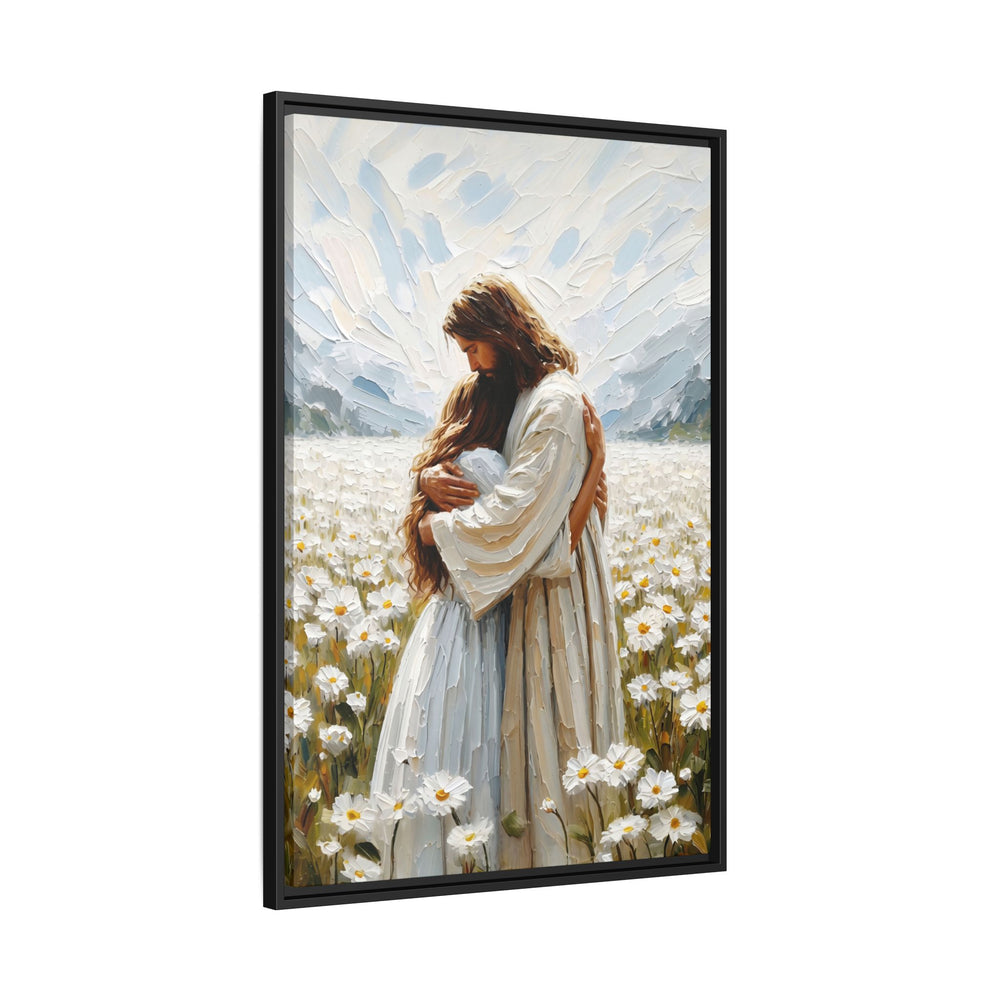 Held by Jesus – Framed Canvas