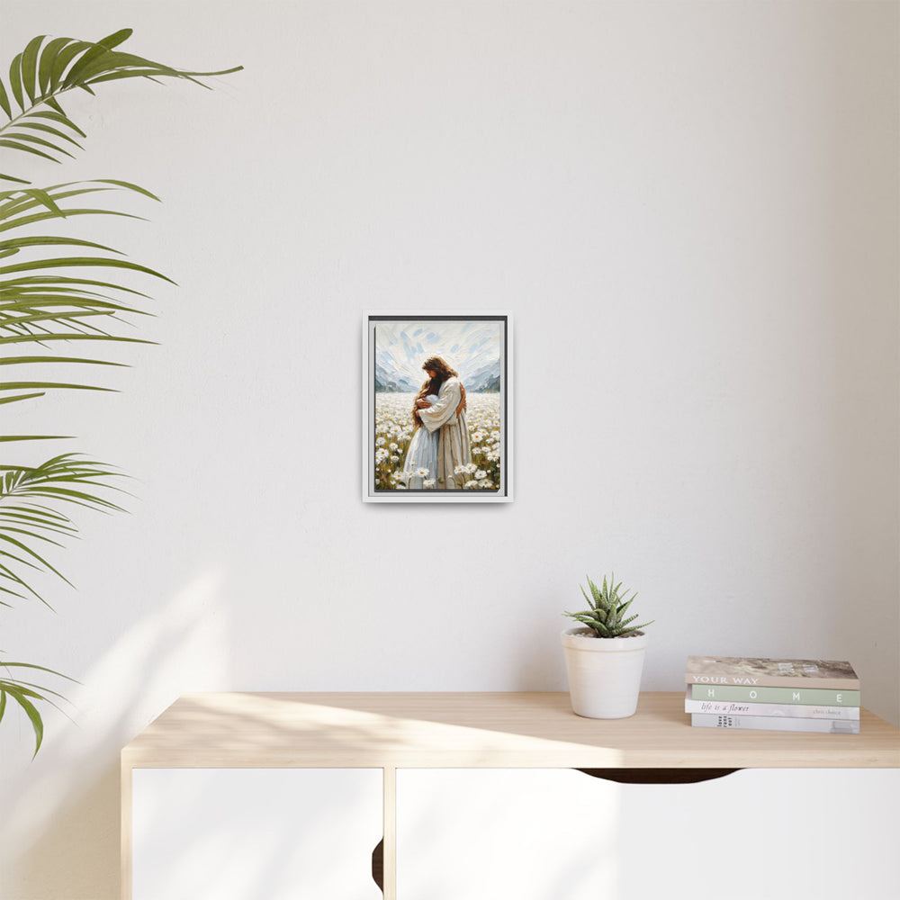Held by Jesus – Framed Canvas