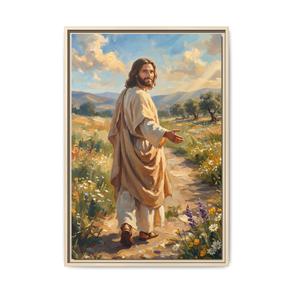 Running to Jesus – Framed Canvas