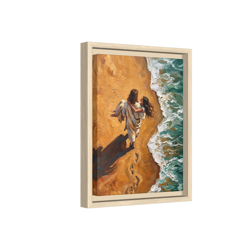 Carried in His Arms – Framed Canvas