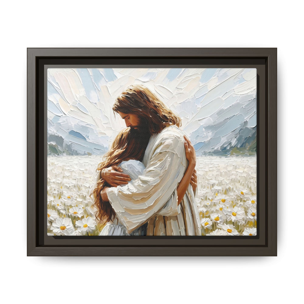 Held by Jesus – Framed Canvas
