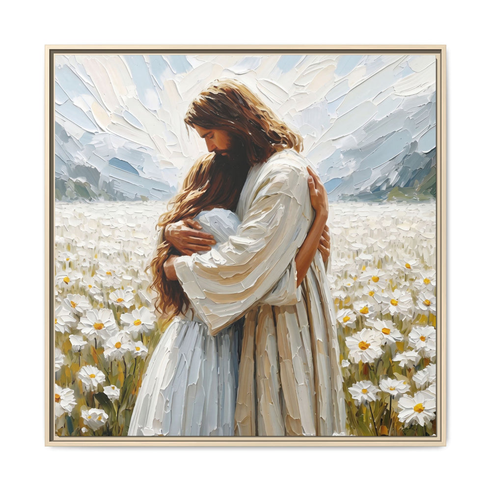 Held by Jesus – Framed Canvas