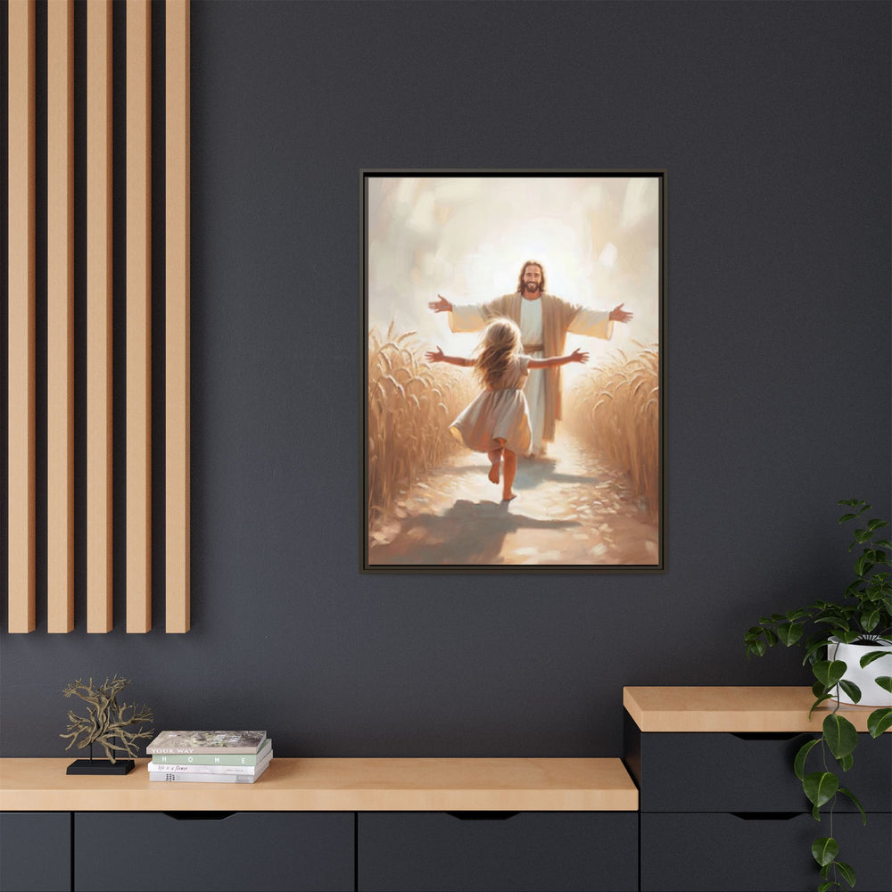 With Open Arms – Framed Canvas