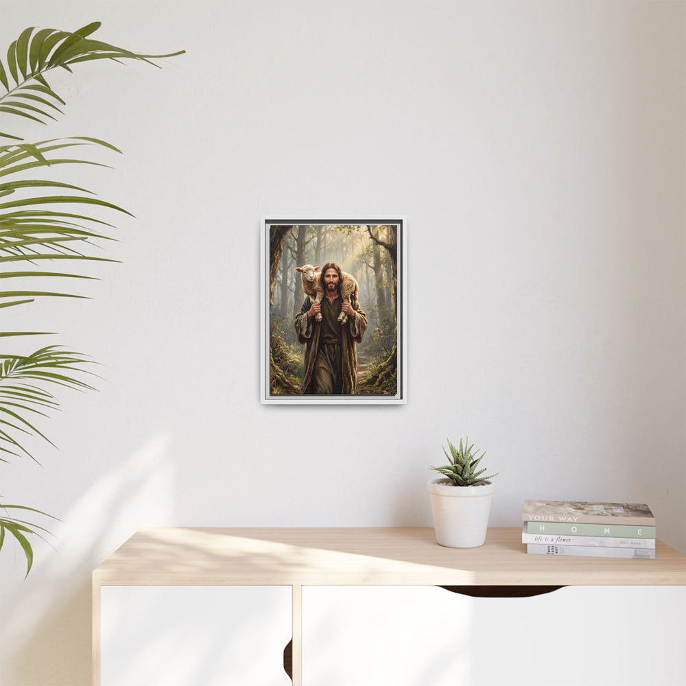 Jesus and the Child – Framed Canvas