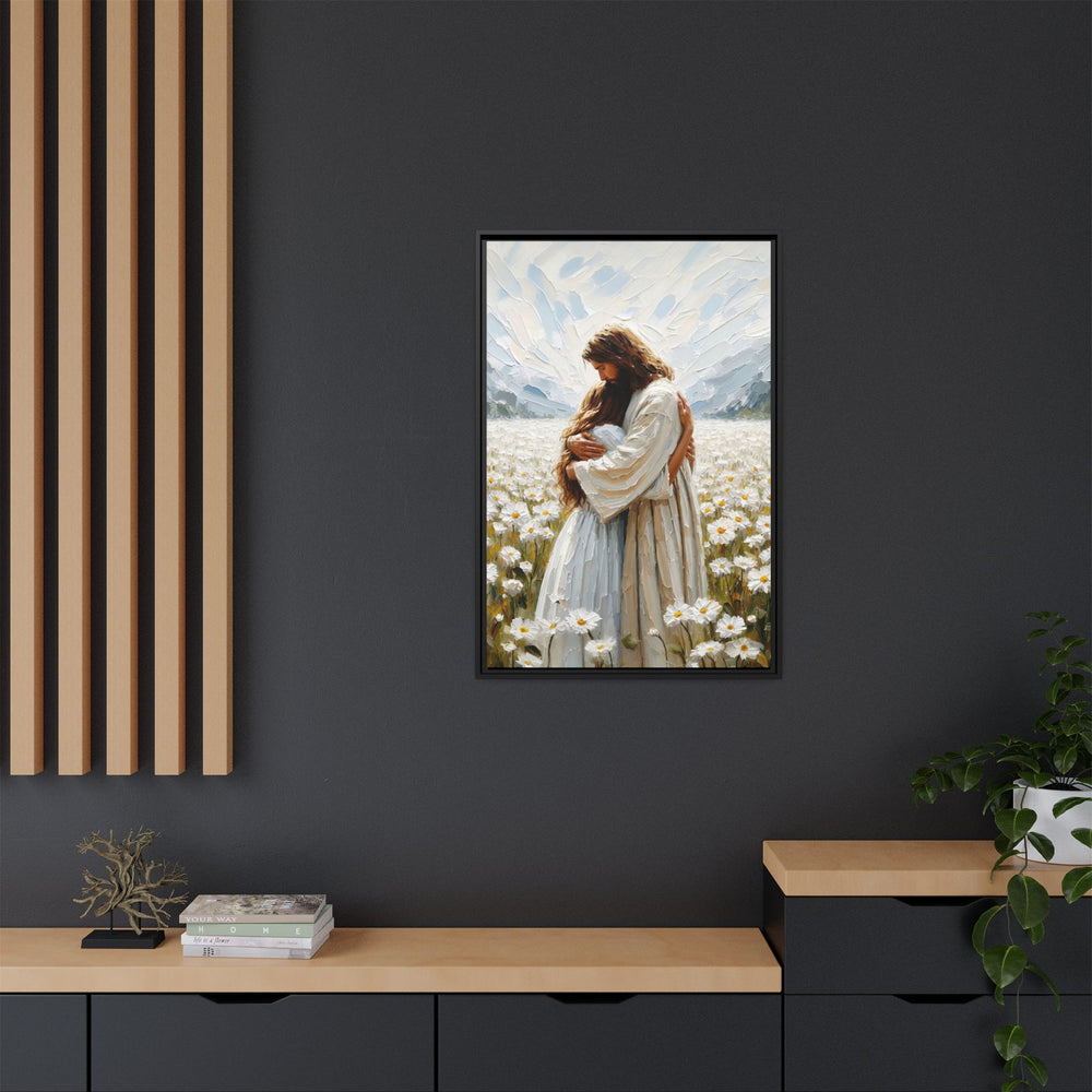 Held by Jesus – Framed Canvas
