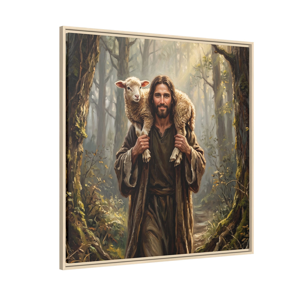 Jesus and the Child – Framed Canvas