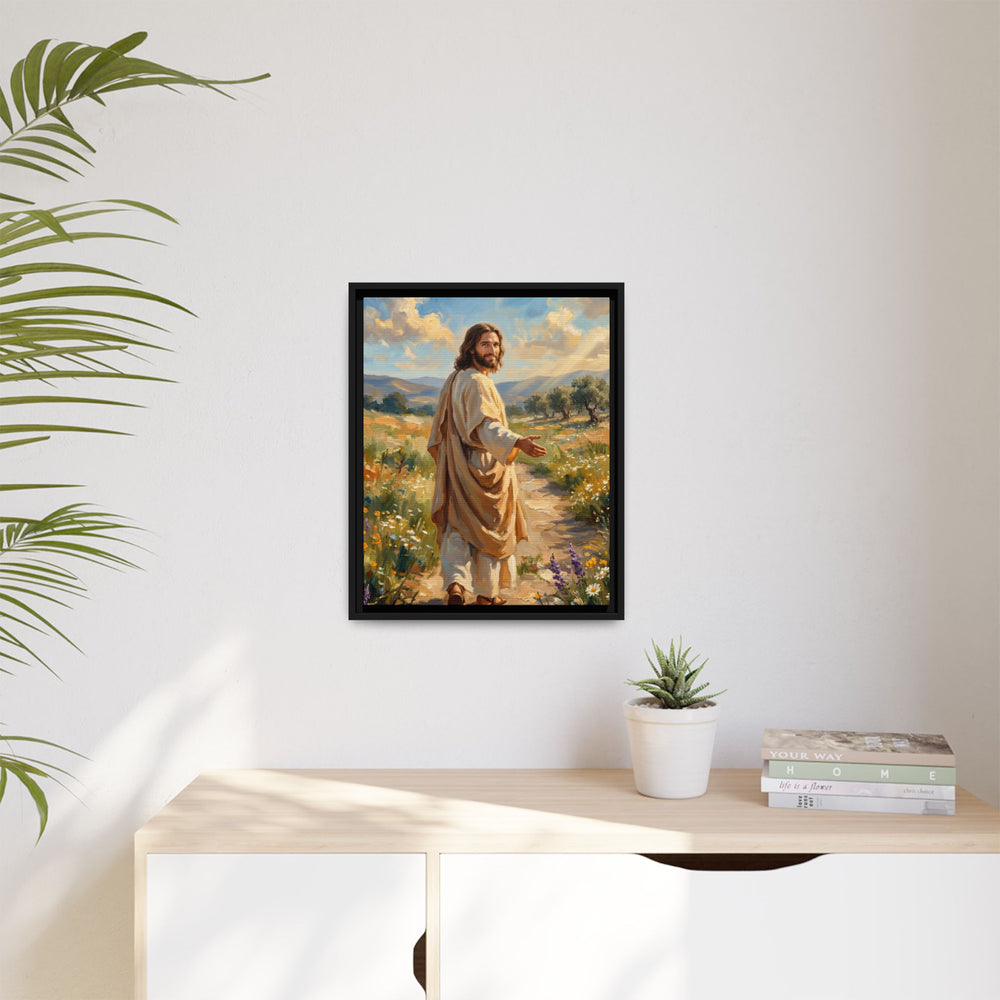 Running to Jesus – Framed Canvas