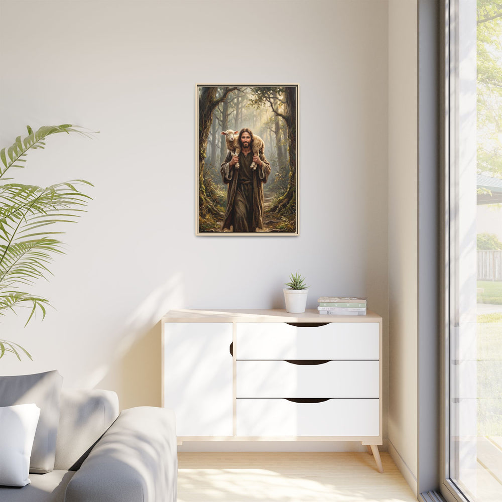 Jesus and the Child – Framed Canvas