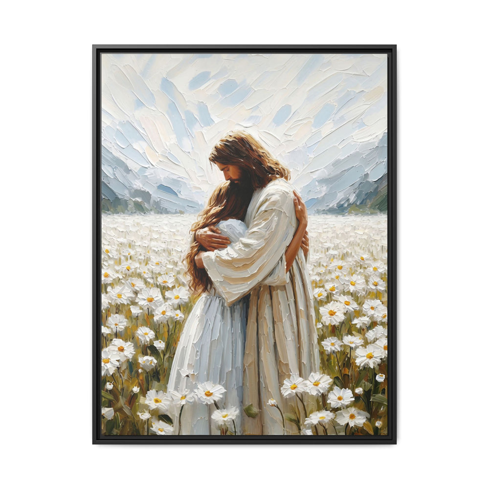 Held by Jesus – Framed Canvas