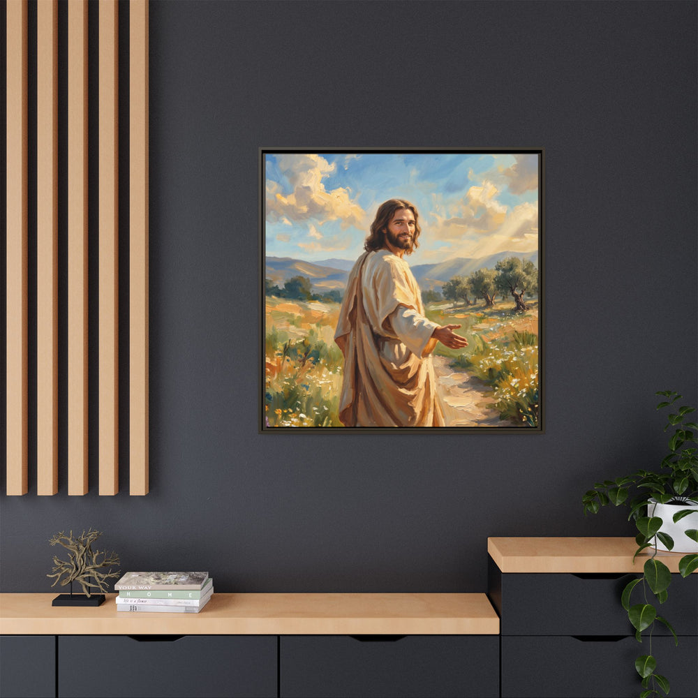 Running to Jesus – Framed Canvas