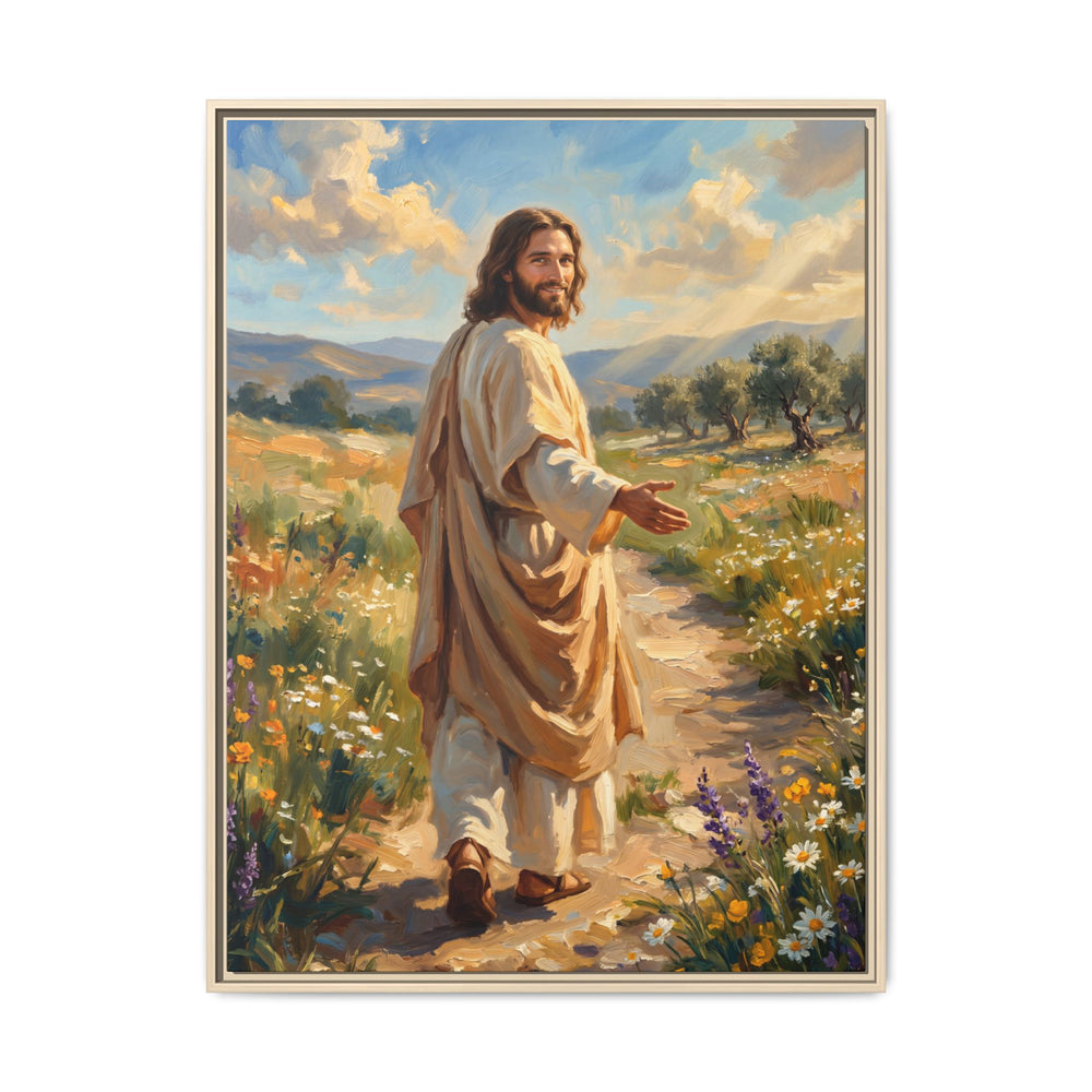 Running to Jesus – Framed Canvas
